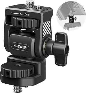 NEEWER 升级 相机显示器支架 显示器支架 360°旋转 180°倾斜 1/4"螺丝/带防扭螺丝 现场显示器安装 兼容 Atomos Ninja 5 5英寸~7英寸现场显示器 、相机盒 MA021