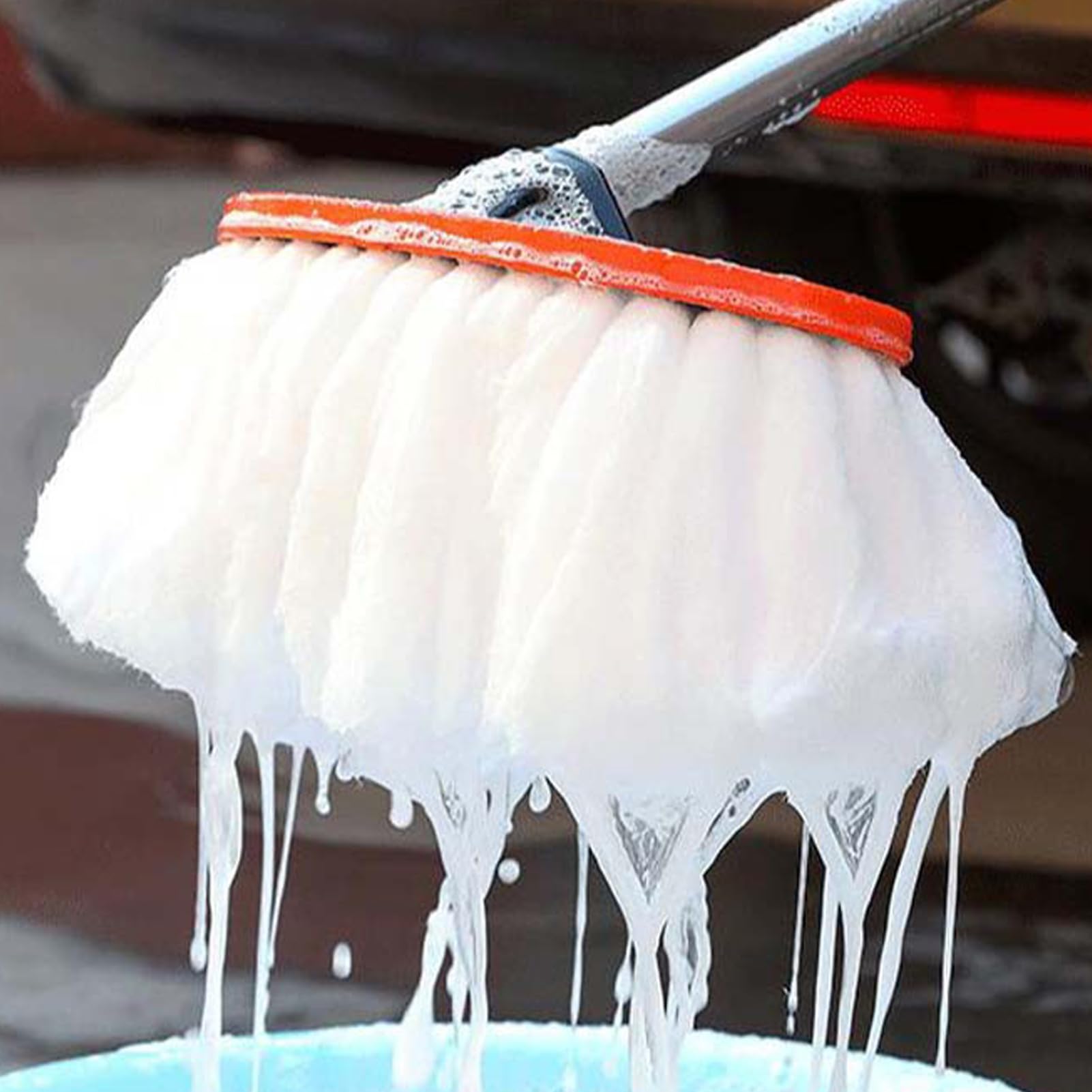 KIMISS Cepillo de Lavado de Autos con Cerdas Suaves y Extensible, Cepillo de Lavado para Autos, Vehículos Recreativos, Camiones y Cepillos de Lavado, Cepillo para Autos Multicolor para