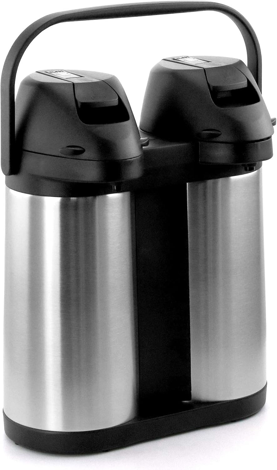 MegaChef Dual 1.9 Quart Stainless Steel Airpot, Hot Water Dispenser for Coffee and Tea