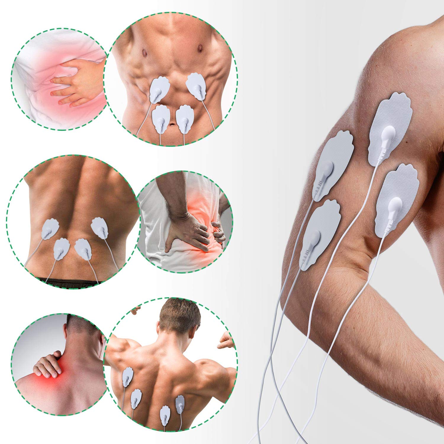 JUMPER TENS Professionale Elettrostimolatore Muscolare, Dispositivo di Terapia Ricaricabile, 16 Modalità di Dolore, 20 Livelli di Intensità per 2 Utenti, TENS per la Riduzione del Dolore (argento)