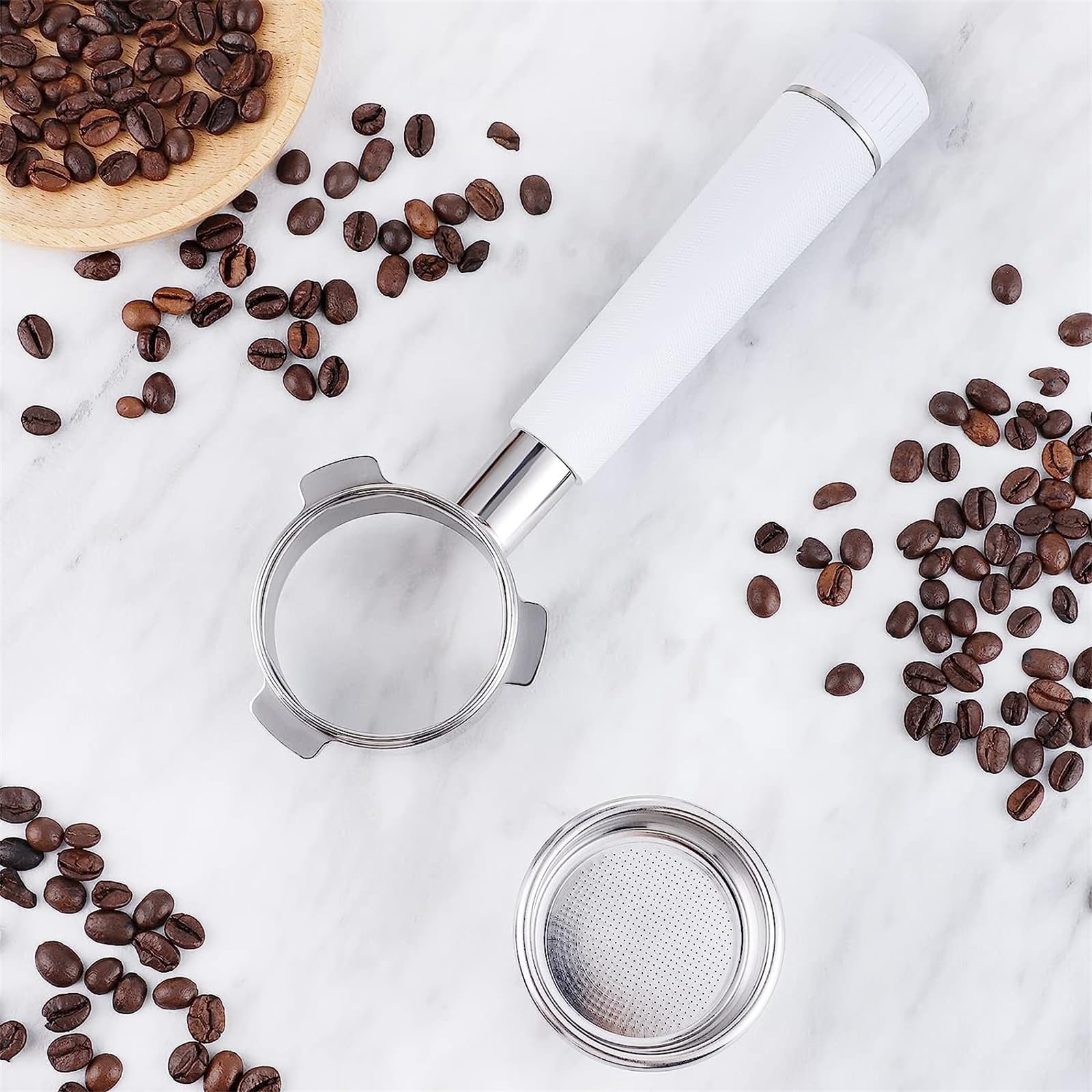 Mango de filtro de portafiltro con parte inferior para Breville8 Series 870/880/875/878, accesorios de máquina de café espresso, larga vida útil, prácticos y fáciles de usar, accesorios finos