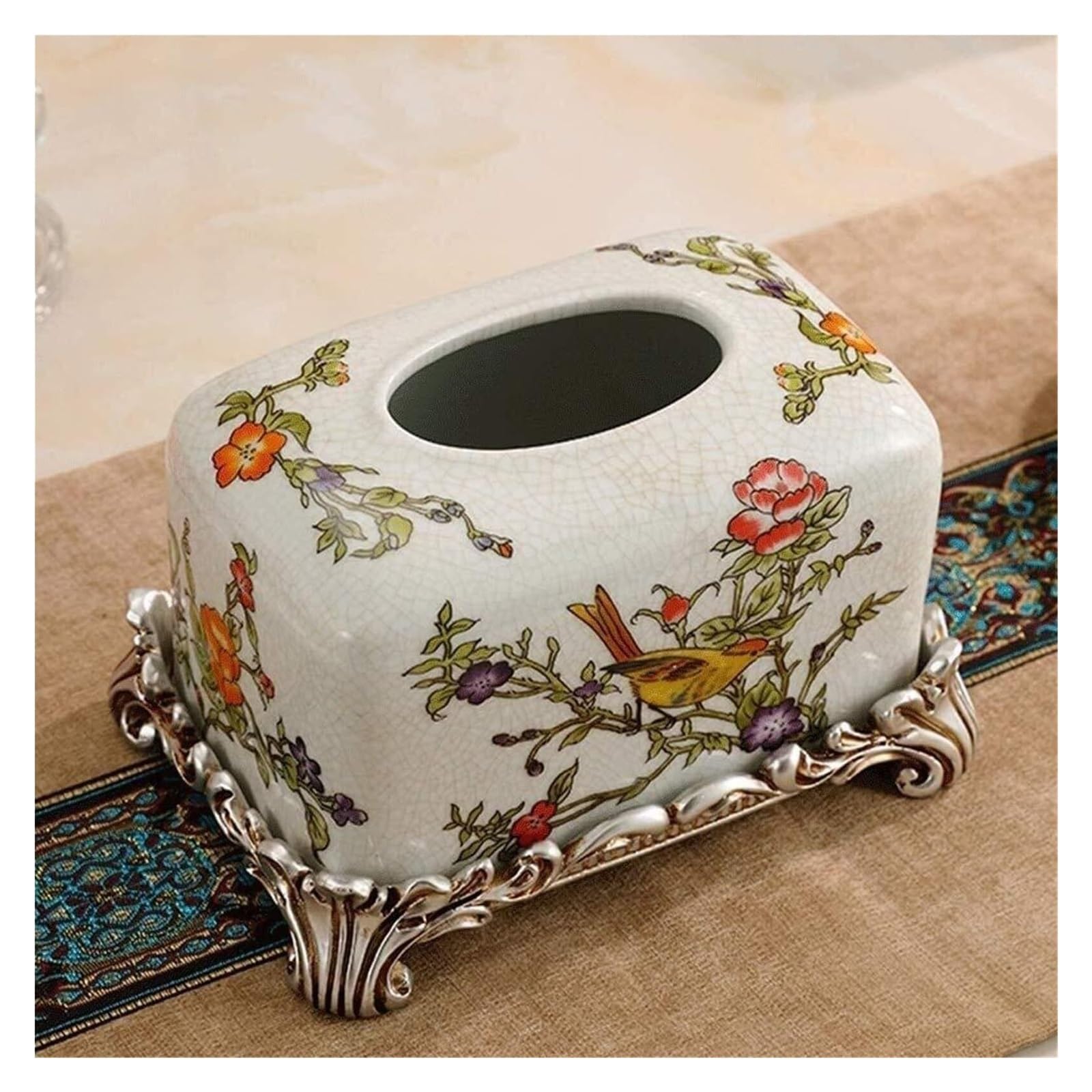 Pojemniki na chusteczki dekoracyjne pudełko na chusteczki pokrowiec domowy europejski klasyczny porcelanowy serwetnik potrzeby domowe