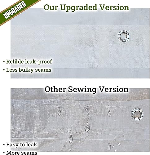 Miniatura 4 de YardGrow Cubierta de repuesto para toldo de cochera de 12 x 20 pies, lona impermeable y protegida contra rayos UV con refuerzos, marco no incluido