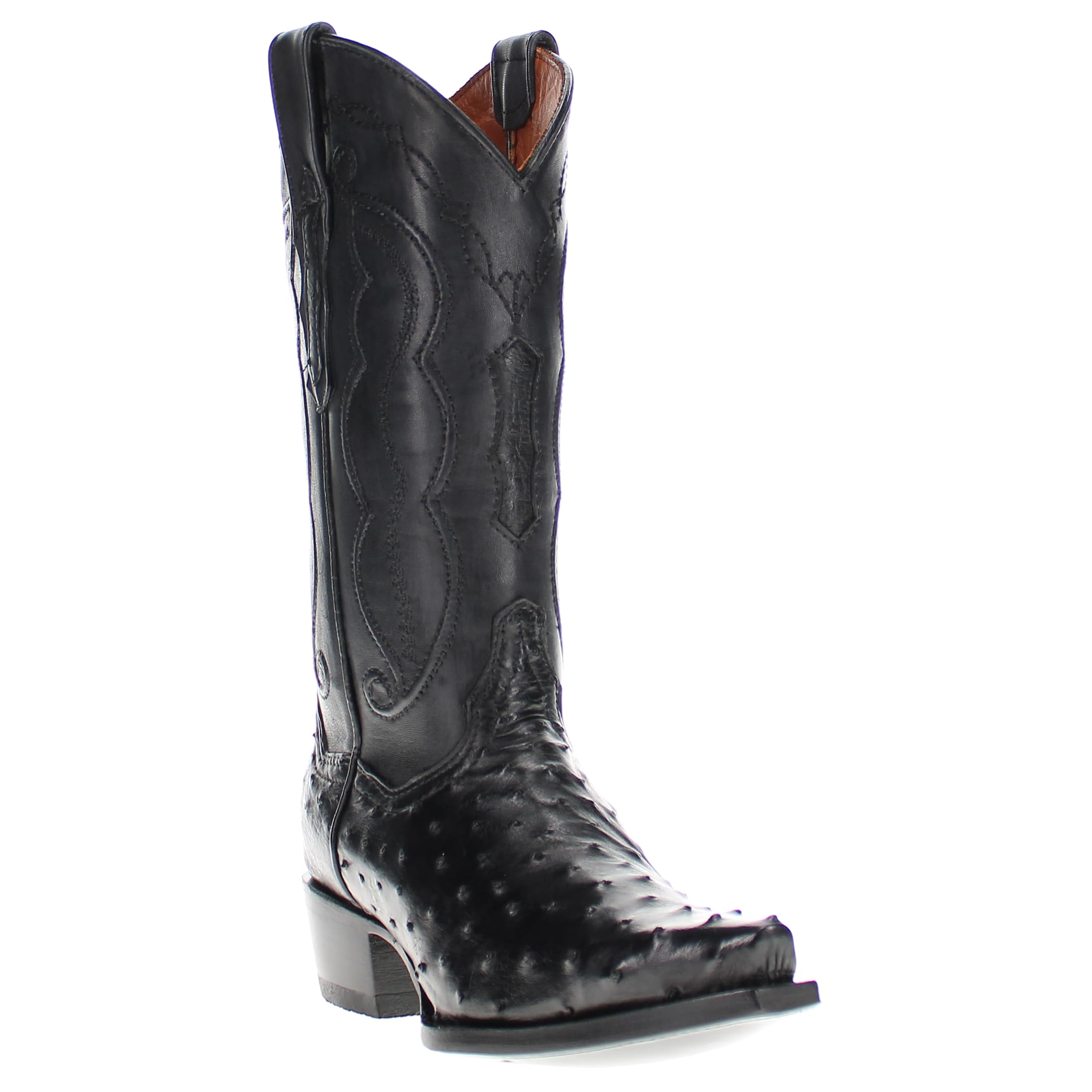 Vaccari Womens Victoria Genuine Full Quill Ostrich Snip Toe Western Cowgirl Boots