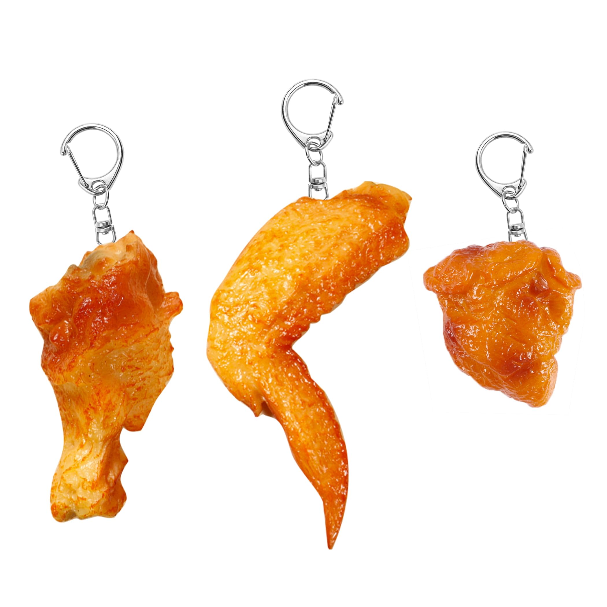 Felimoa Food Sample Keychain Set of 3 Fried Chicken Wing Nugget Japan