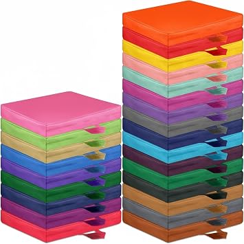 Timgle 25 Pcs Floor Cushions for Classroom 15 Inch Flexible Seating Bulk with Handles 1.6 Inch Thick Foam Floor Pillows Portable Seating for Home School Kindergarten Daycare Nursery PlayroomSquare