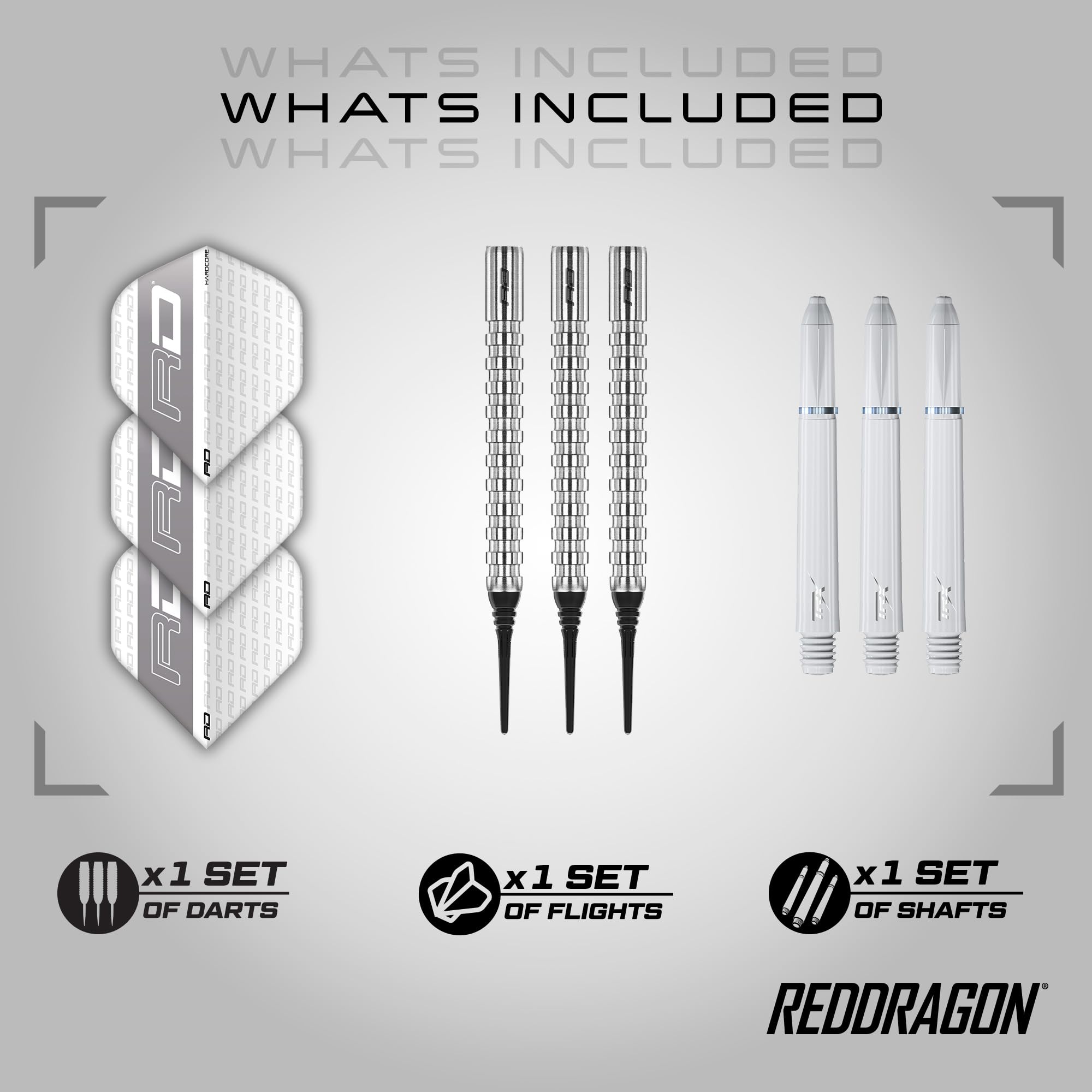 RED DRAGON Darts - Javelin 18g Softdarts | Originalserie Dart Set – 85% Tungsten Dartpfeile – Profi Dart Pfeile inkl. Dartflüge & Dartschäfte