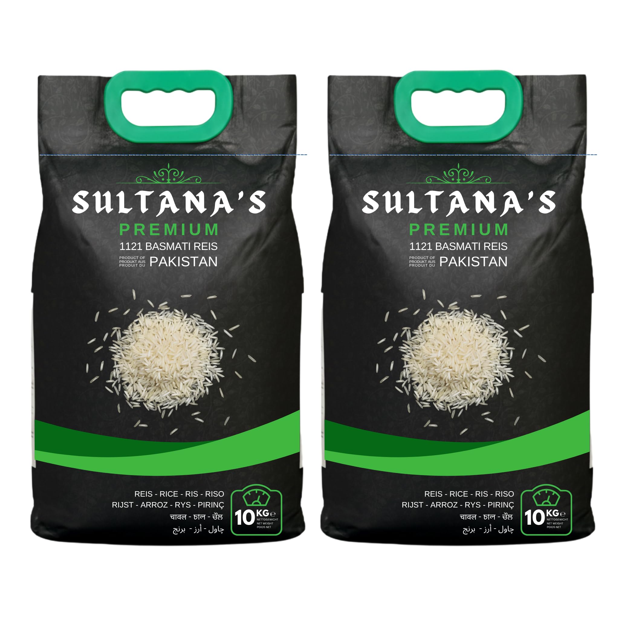 Basmati Reis 20 kg (2 x 10kg oder 4 x 5kg) - Extra Langkorn - Sultana's Premium