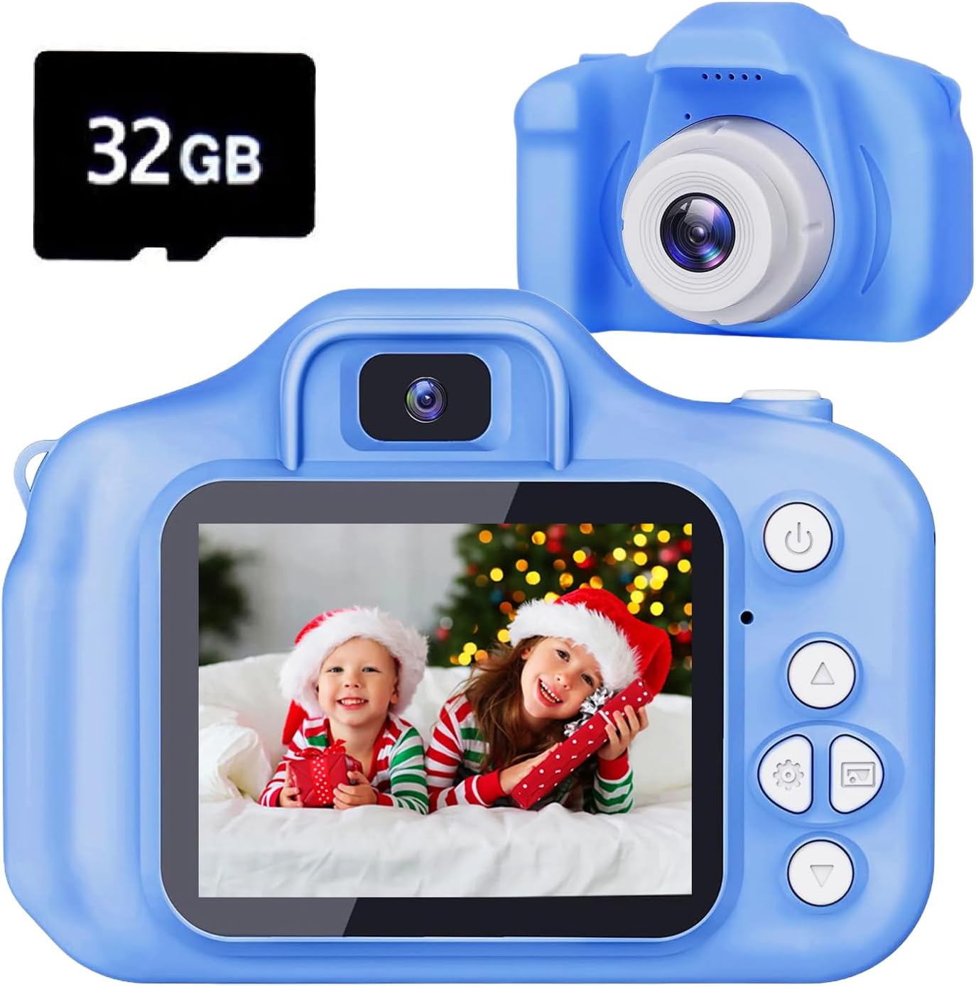 Kids Camera Toys Gifts Christmas Birthday Festival for Boys Age 3 4 5 6 7 8 9 10 Year Old Boy Toys HD Digital Video Toddler Camera with 32GB SD Card(Blue)