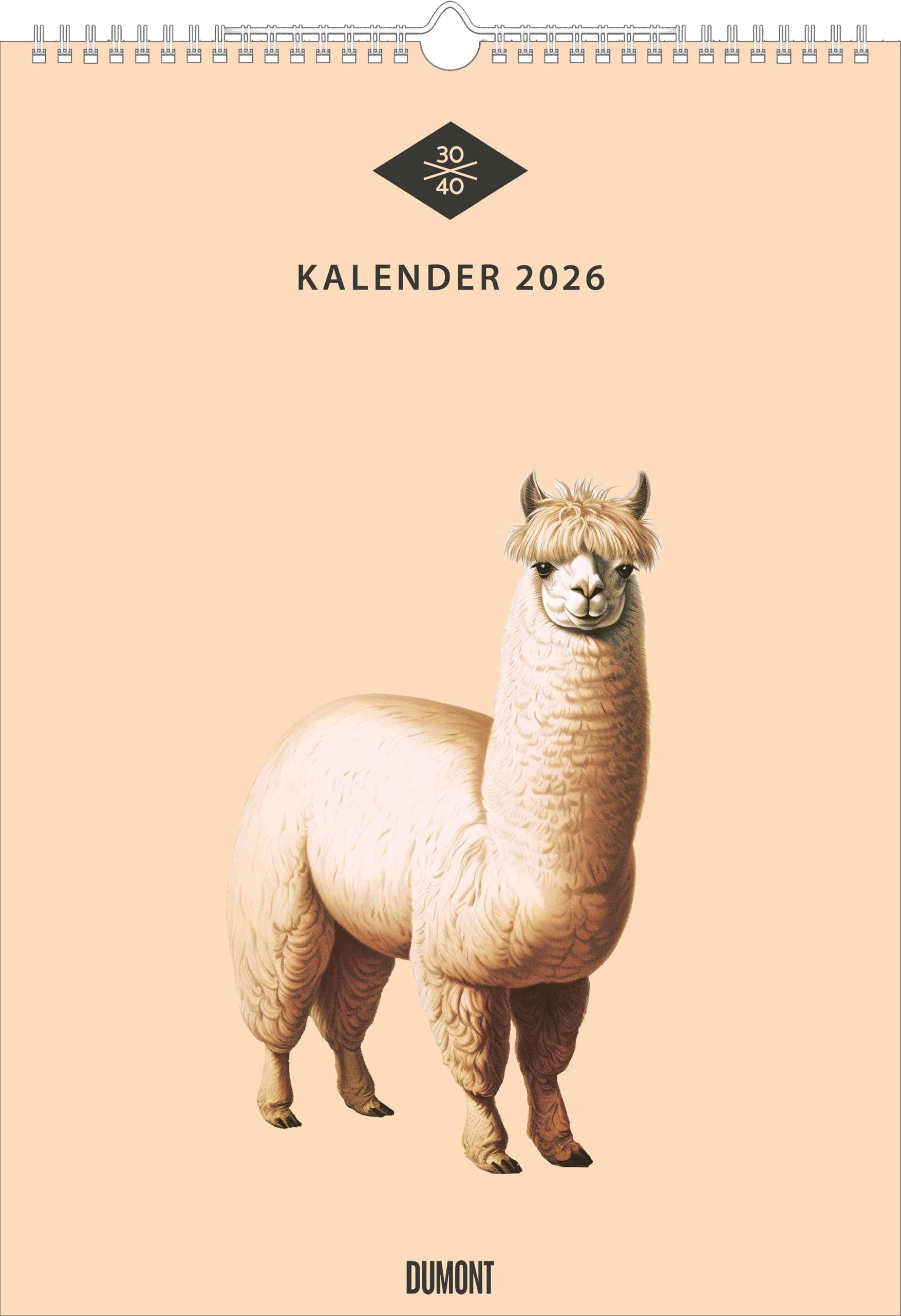 DUMONT - Menagerie 2026 – Wandkalender 30 x 42 cm – Historische Tier- & Pflanzenzeichnungen modern interpretiert für Design- und Naturfreunde