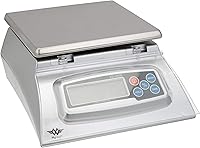 My Weigh KD-8000 Baker's Math Digital Kitchen Scale - 8000g Capacity, Percentage Weighing, Spill-Protective Covers, Silver