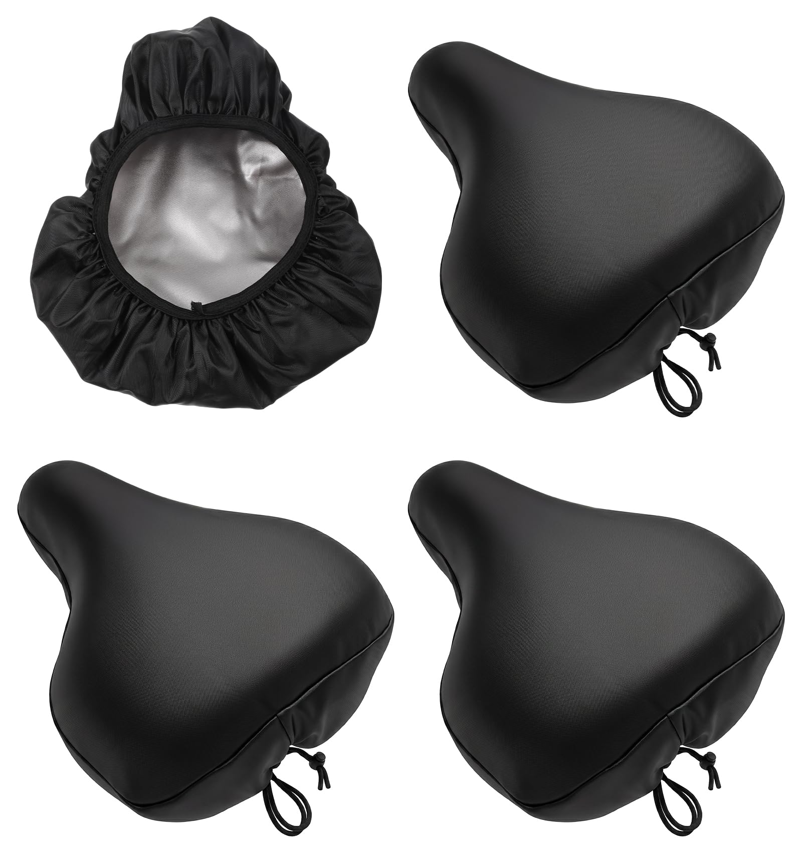 Thrymme 4 PCS Bike Seat Cover, Waterproof Black Bicycle Seat Cover
