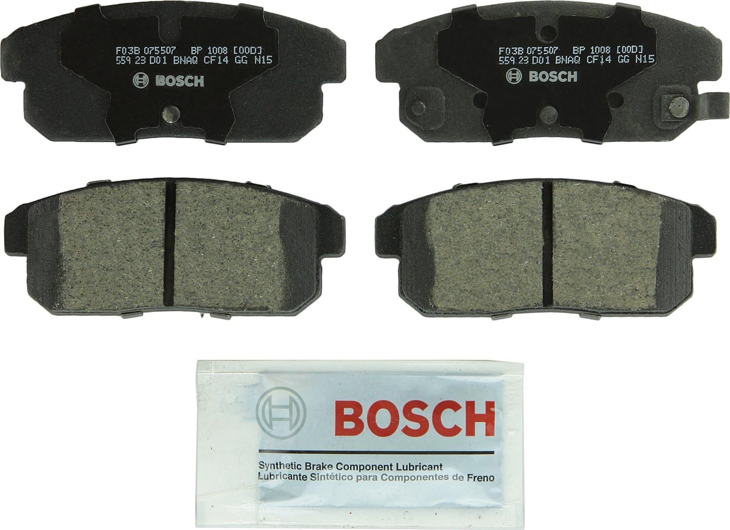 BOSCH BP1008 QuietCast Premium Ceramic Disc Brake Pad Set - Compatible with Select Mazda RX-8; REAR