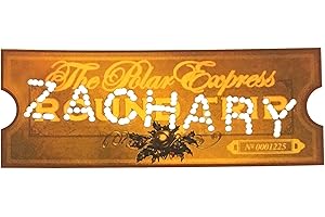 Personalized ROUND TRIP Vintage Polar Express Ticket Ornament