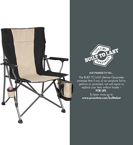 Miniatura 11 de PICNIC TIME NCAA Big Bear XXL - Silla de campamento con enfriador, silla de playa resistente, capacidad de 500 libras, silla de campamento con bolsa