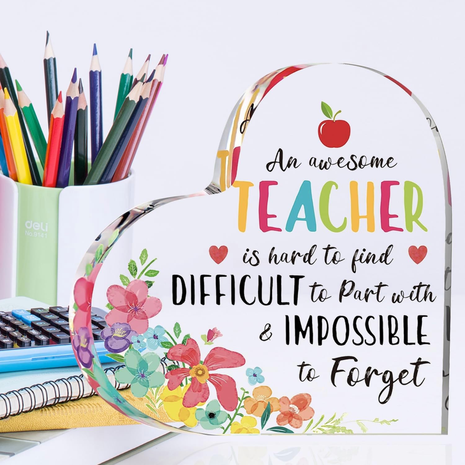 Teacher Appreciation Gifts, Best Teacher Gifts for Women & Men, Heart ...
