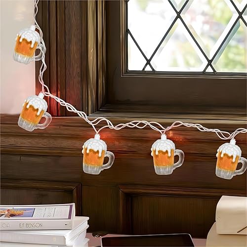 Miniatura 10 de Guirnalda de luces de trébol enchufable, 8.5 pies, decoración del día de San Patricio con 10 luces de trébol verde, luces colgantes de hadas de