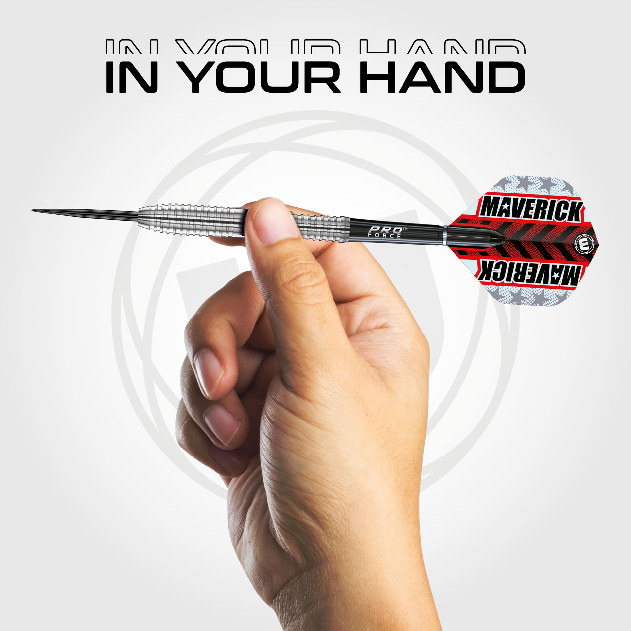 WINMAU Maverick - Set di Freccette Professionali in tungsteno, 21-25 g, con Alette e steli (aste)