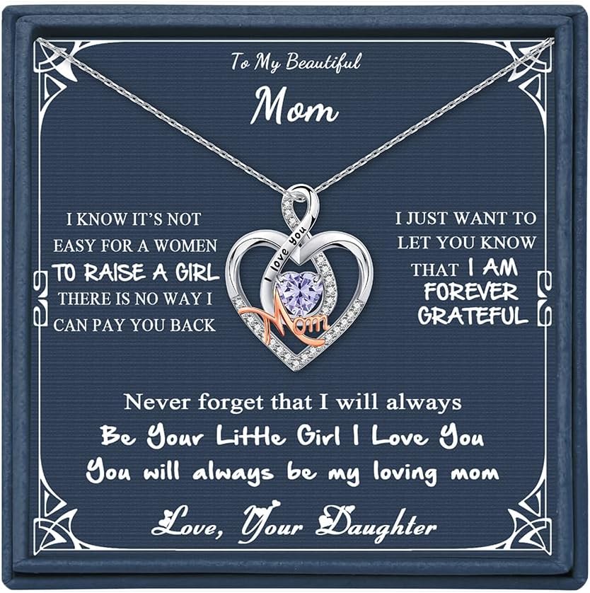 Infinity Heart Necklaces for Mom Birthstone Togo Ubuy