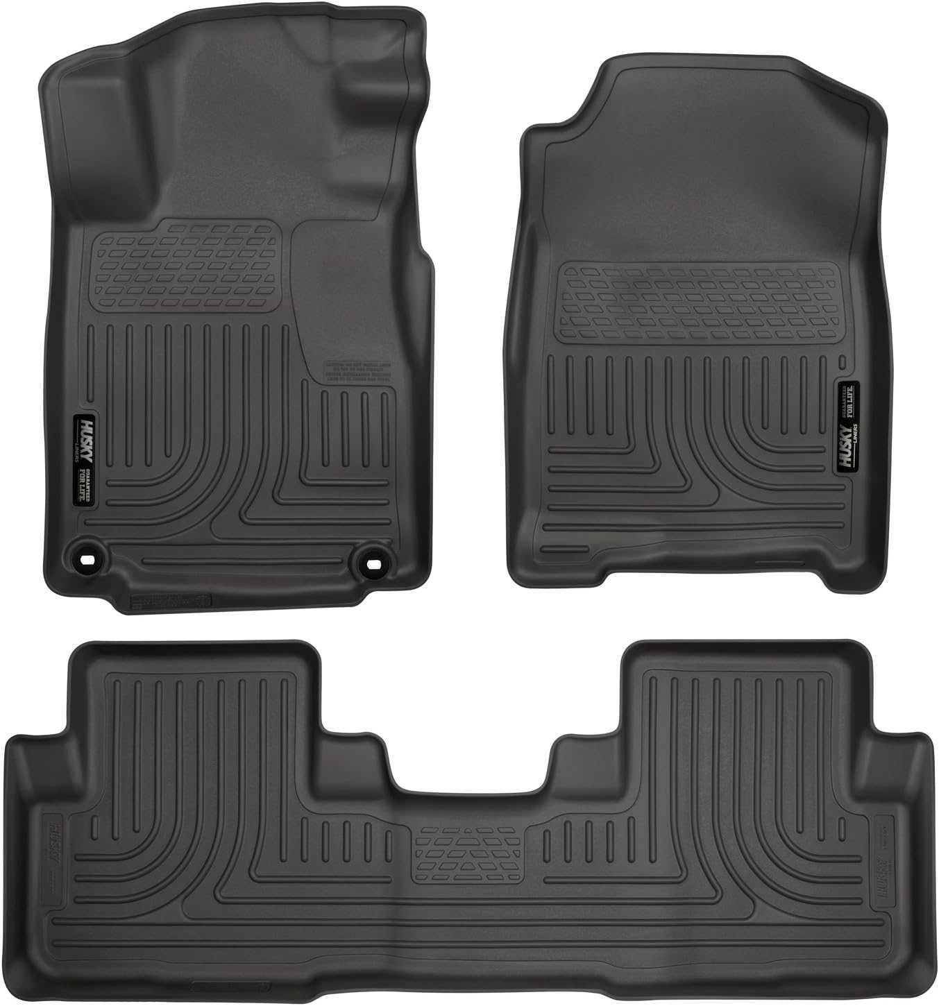 Husky Liners Weatherbeater | Fits 2012-2014 Honda CR - V, Front & 2nd Row Liners - Black, 3 pc. | 98451
