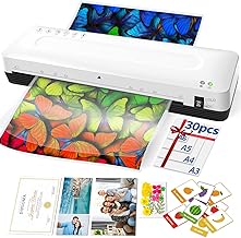 Plastificatrice A3 Laminatrice con 30 Fogli di Laminazione A3 A4 A5 A6 Plastificatrice 4 in 1 Plastificatrici Laminatore Freddo Caldo per Ufficio Casa Scuola e Foto