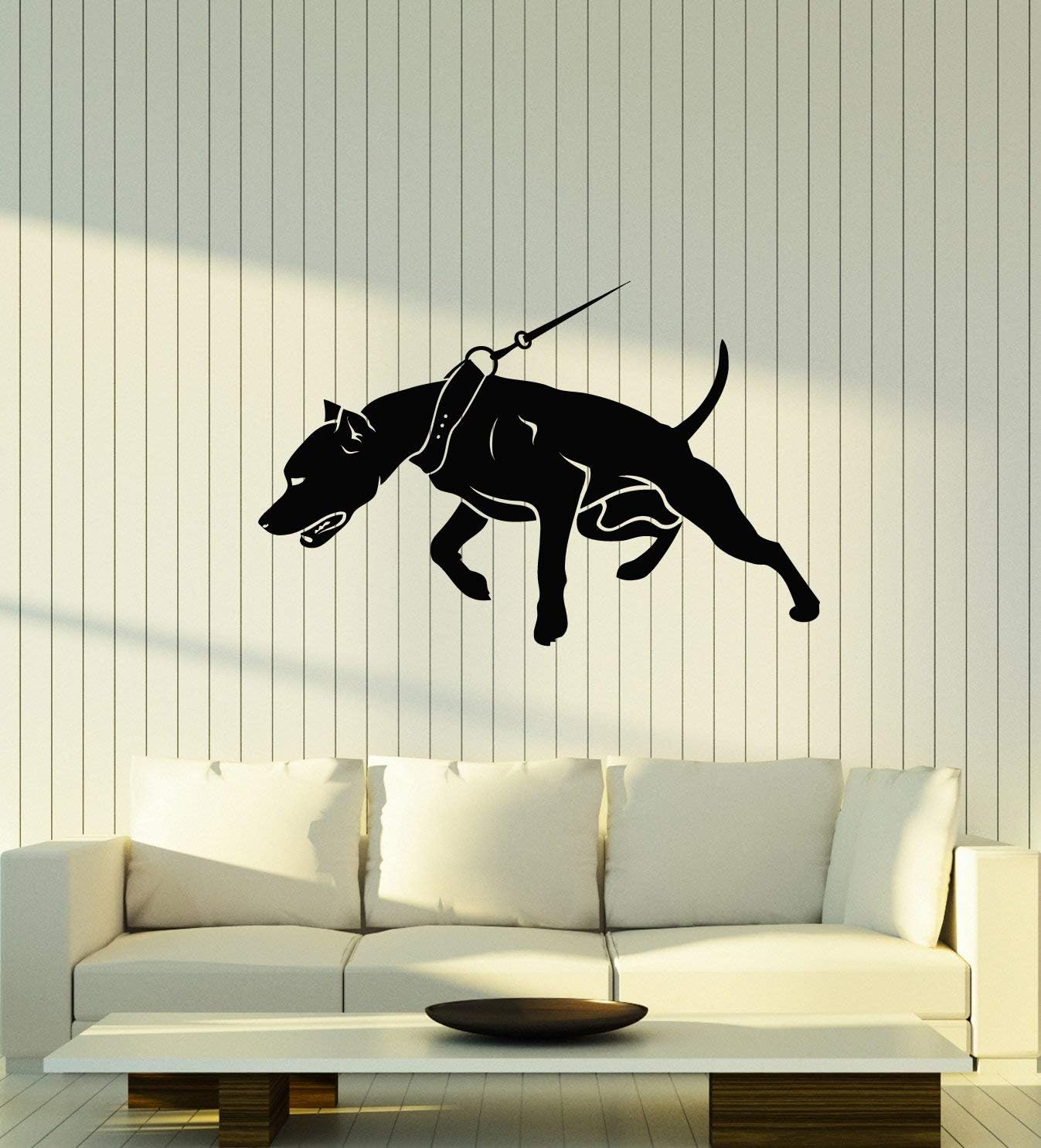 WallStickers4ever Vinyl Wall Decal Hunting Dog Pitbull Predator Home Pets Stickers Mural Large Decor (g4463) Black