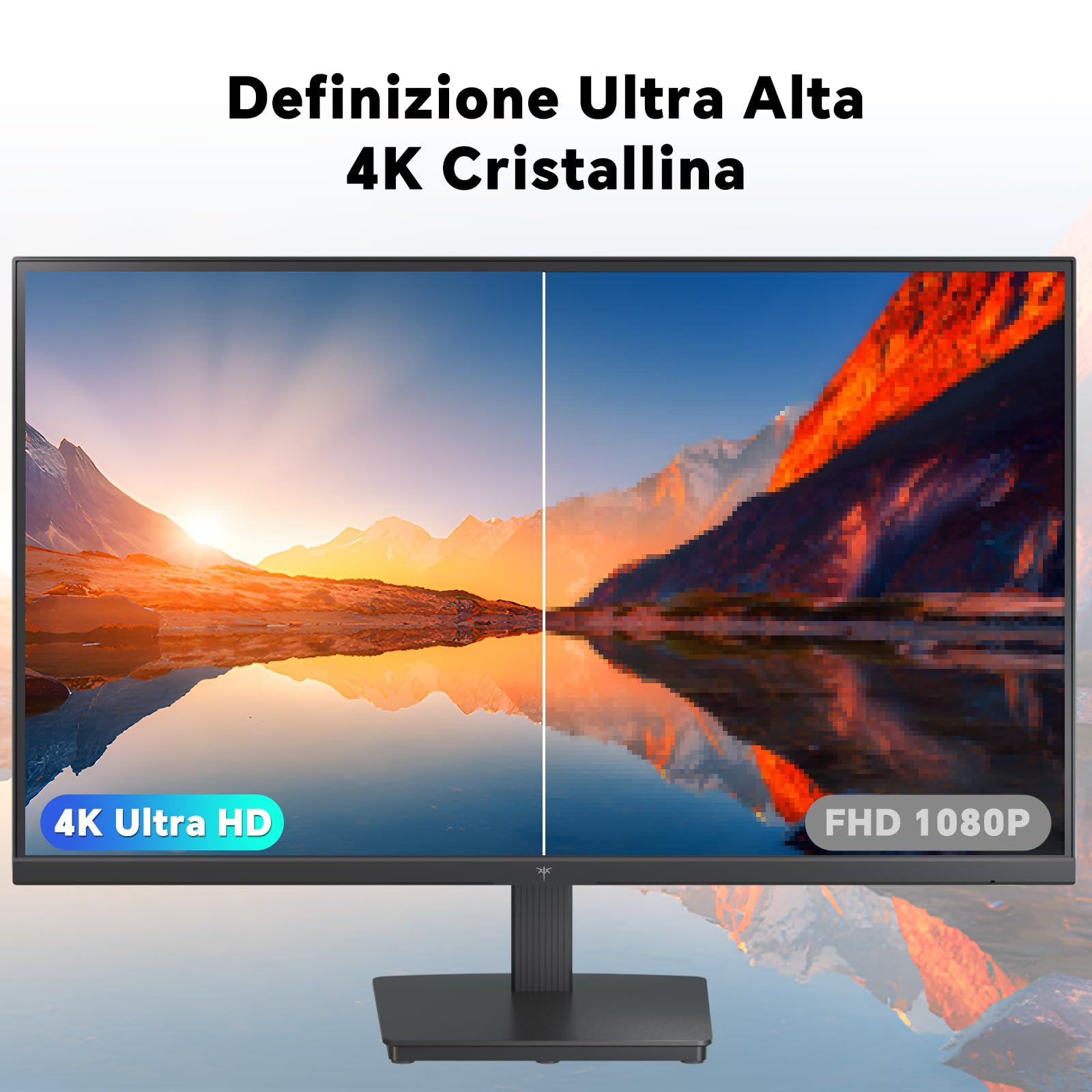KTC Monitor 4K 27 Pollici | UHD@60Hz | 1,07 Miliardi di Colori, 133% sRGB, 100% DCI-P3, ΔE＜2 | Luminosità 400 cd/㎡, HDR400 | VESA 100x100 | Filtro Anti-Luce Blu | 2 x HDMI 2.0, 1 x DP 1.4 | H27P27