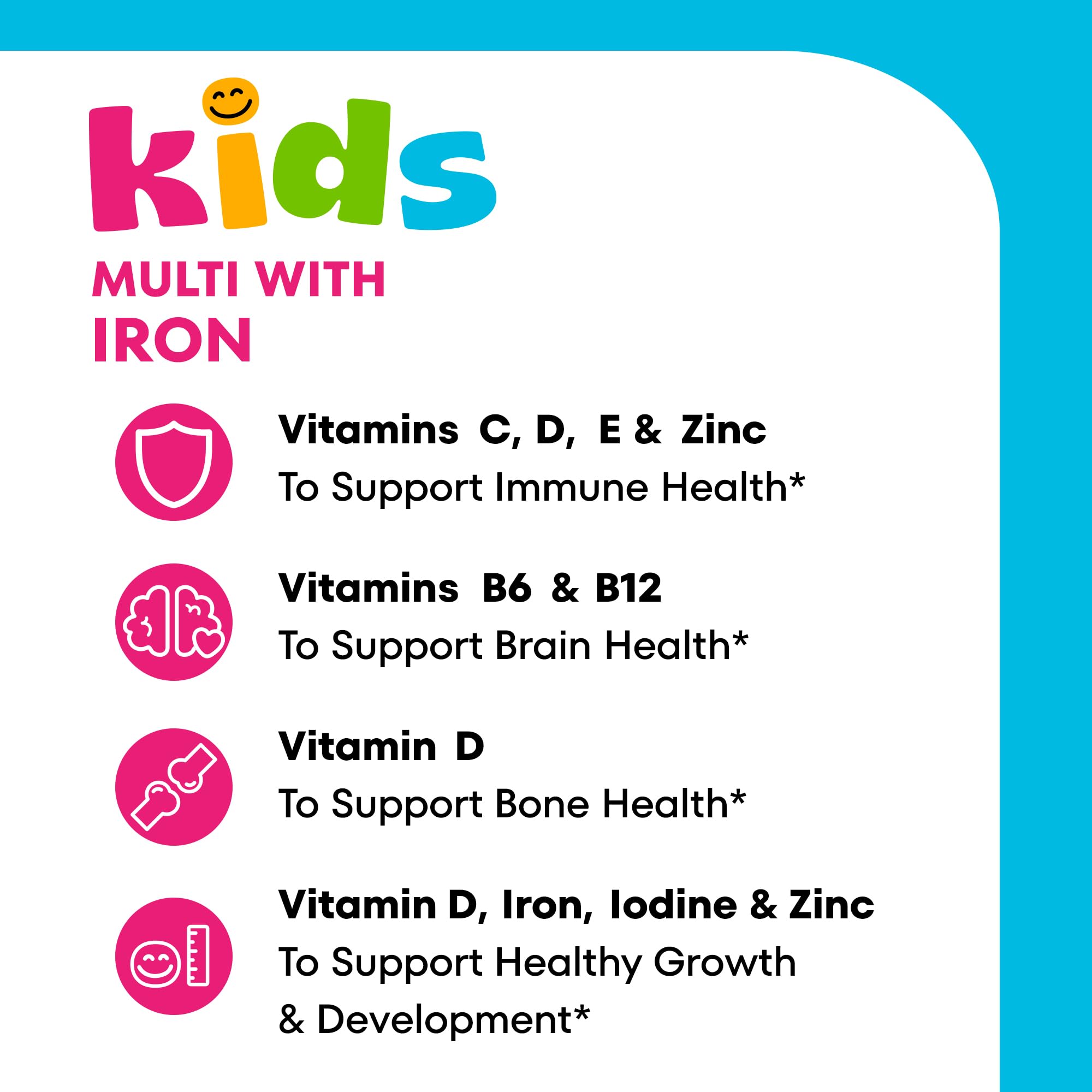 One A Day Kids Multivitamin with Iron Gummy, Vitamin D, Vitamin C, E, Zinc for Immune Support, Gummy Vitamins, Kids Multivitamin Gummies with Iron, Cherry Flavor, 60 Count (Packaging May Vary) — Amazon image 4