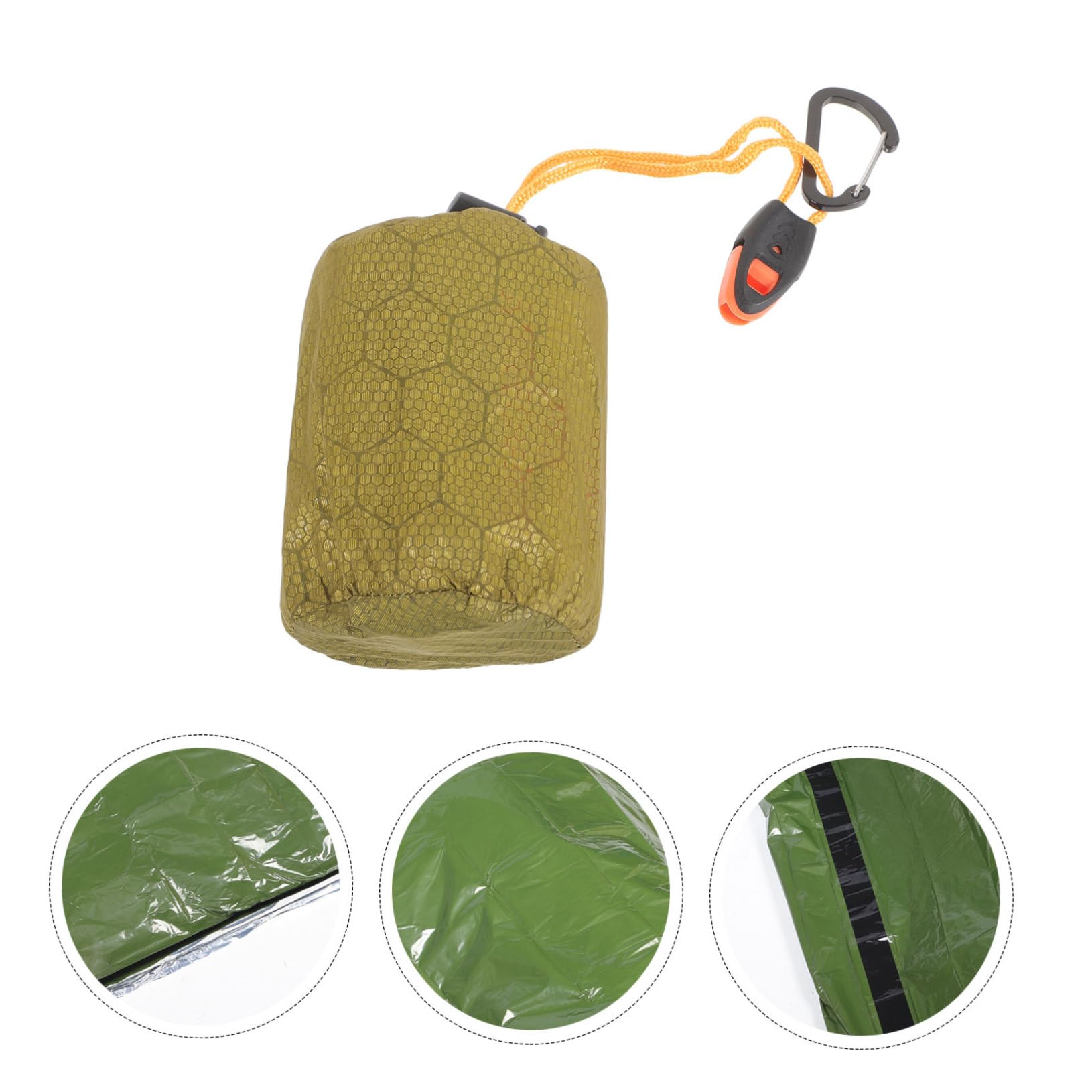 LIOOBO Ultralight Aluminum Film Sleep Bag Emergency Sleeping Bag Compact for Hiking Camping