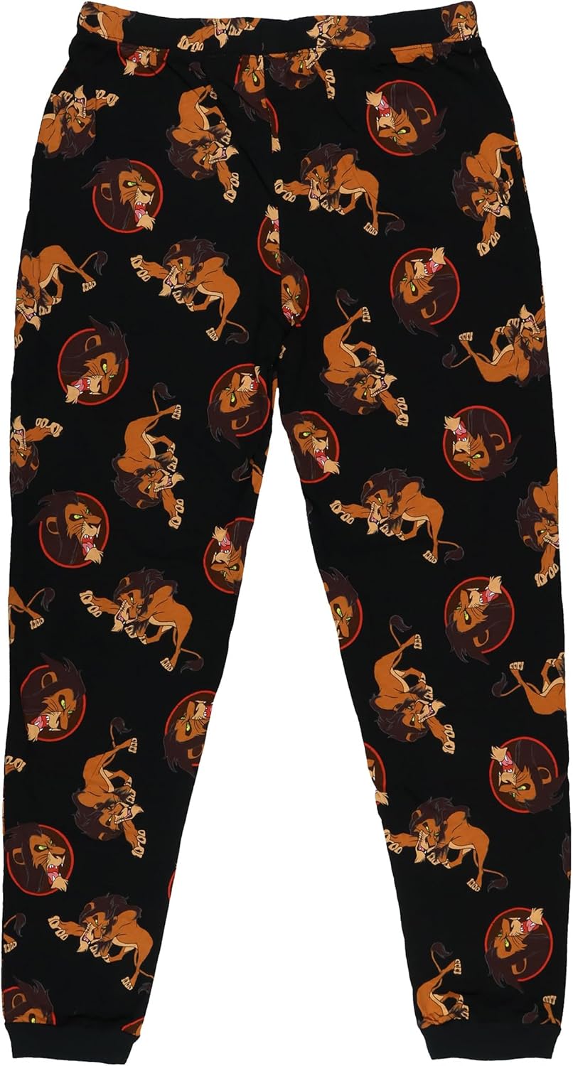 Disney The Lion King Pajama Pants Adult Scar All Over Print PJ Lounge Joggers - Image 4