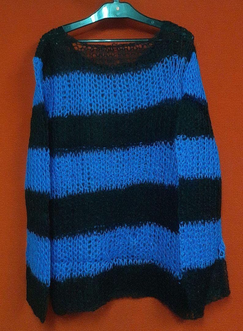 ボーダーニット セーター ヴィンテージ パンク ロック グランジ y2k