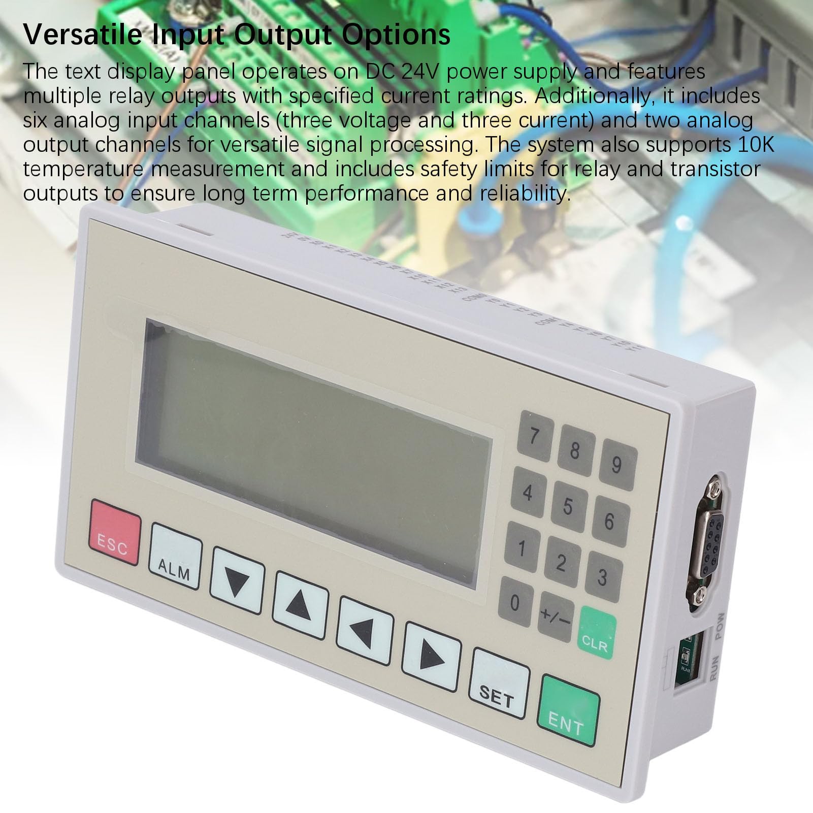 Controlador Integrado con Pantalla PLC de Texto, OP320 A 3 22MR, Módulo de Visualización de Texto del Tablero de Control Industrial Analógico de Puerto ABS, Controlador PLC