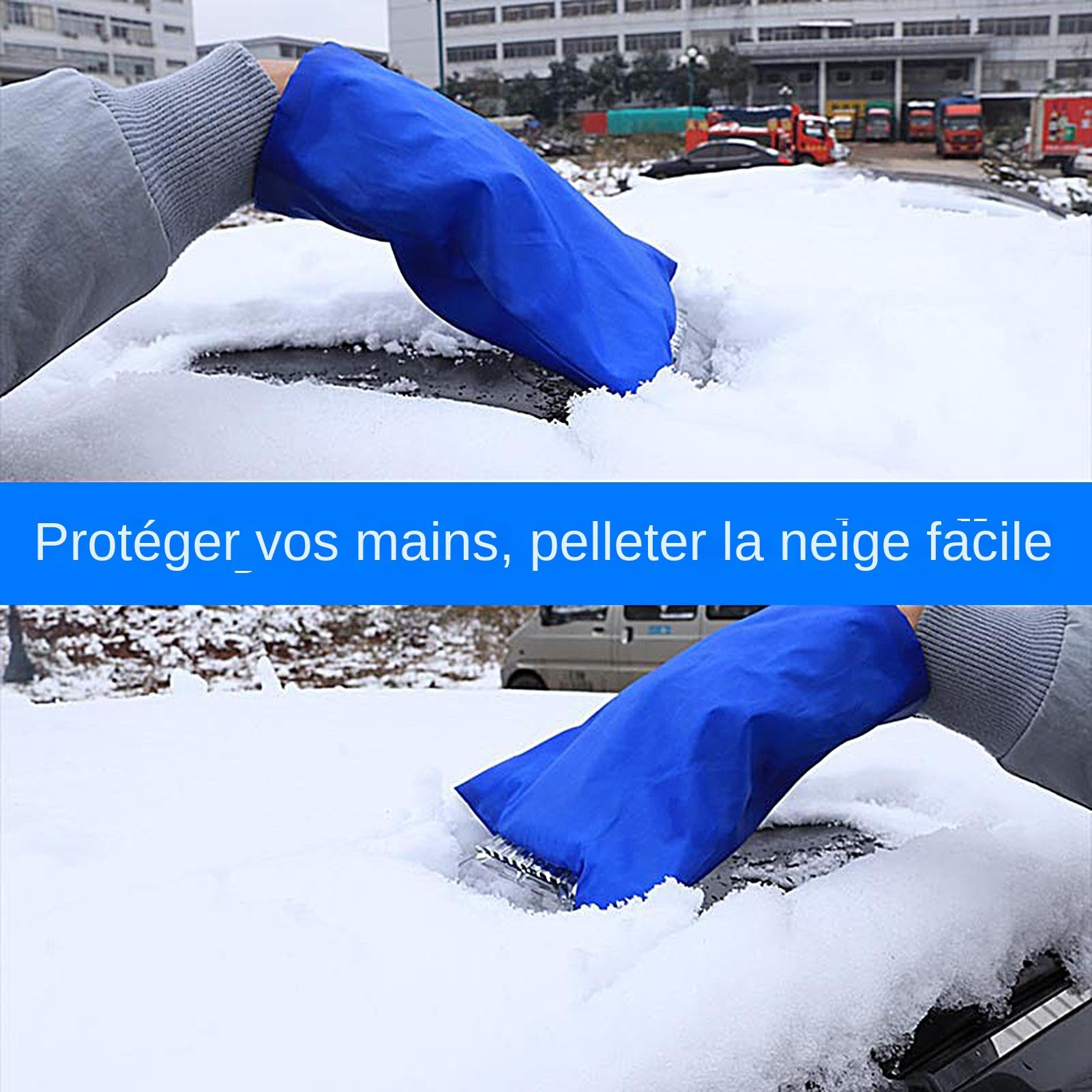 Raschietto per ghiaccio per parabrezza auto, raschietto invernale per parabrezza auto e ghiaccio, strumenti di pulizia, raschietto anti-graffio per , campeggio, auto, SUV, furgone da viaggio Hi
