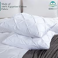 Vista 2 de beddingstar - Juego de fundas de almohada plisadas de 2 a 600 hilos, 100 % algodón egipcio, magníficas fundas de almohada decorativas