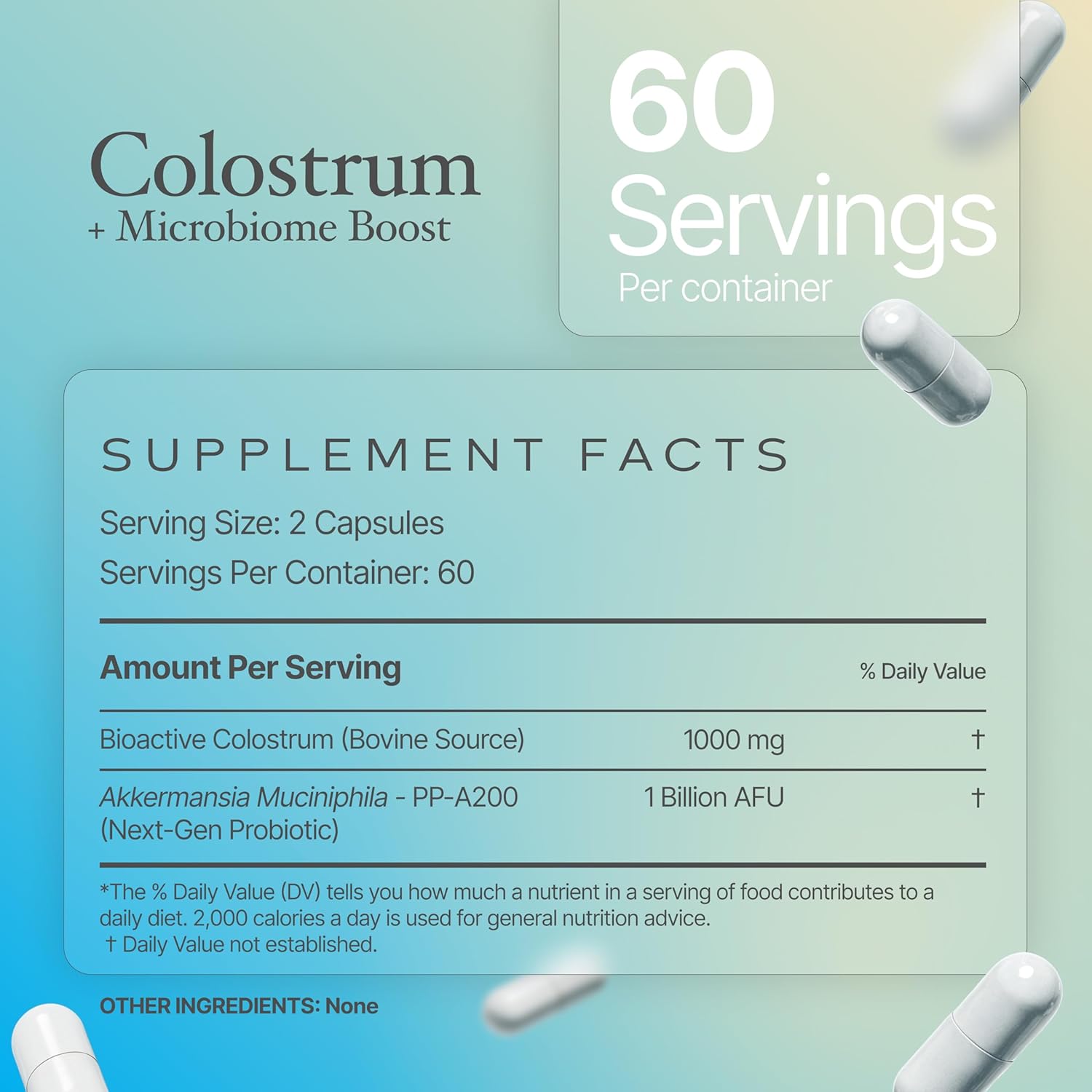 Prime Powders Colostrum Capsules | Grass-Fed Bovine Colostrum with Akkermansia Probiotic 1B AFU | Microbiome & Gut Support | High IgG Advanced Formula | 120 Capsules