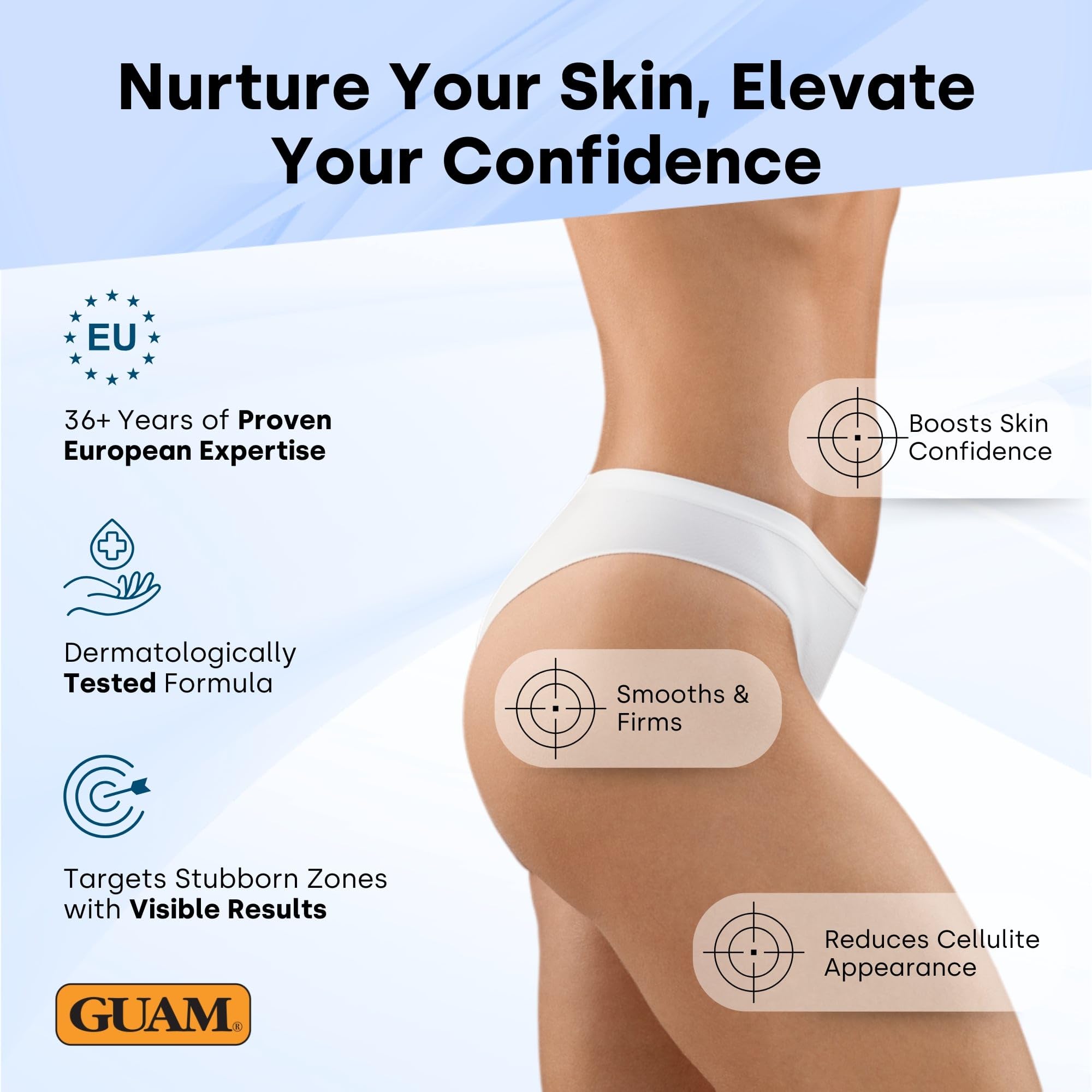 GUAM Seaweed Anti Cellulite Cream for Women with Peptides & Minerals - Image 3