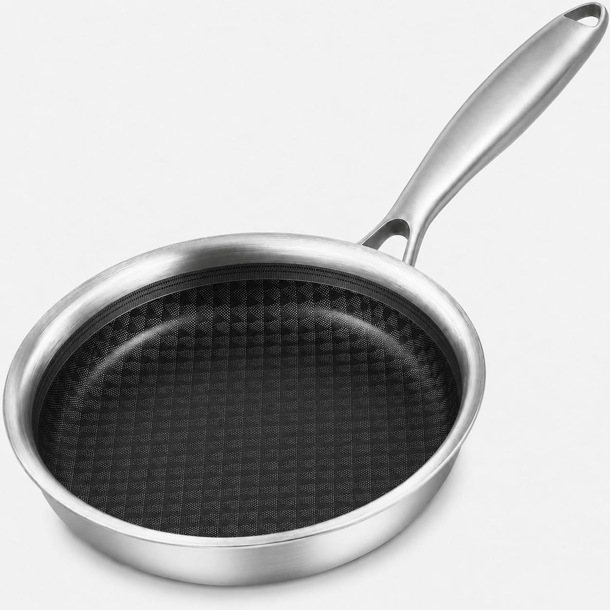Nontoxicook 24cm 5 Ply Stainless Steel Non-Stick Frying Pan