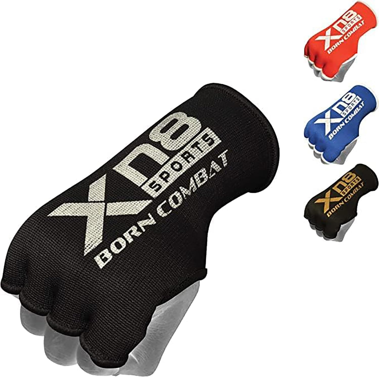 XN8 Boxing Hand Wraps Inner Gloves for Punching - Half Finger Elasticated Bandages under Mitts Fist Protection - Great for MMA, Muay Thai, Kickboxing, Martial Arts Training, Combat Sports