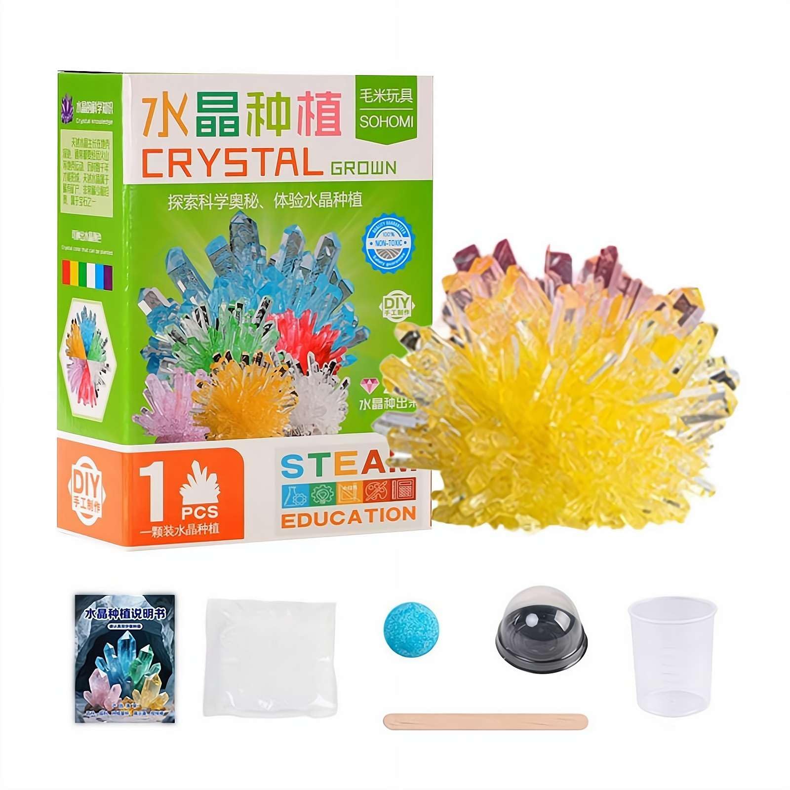 Crystal Growing Kit for Kids, DIY Crystal Science Experiment Set for Boys and Girls Ages 6-12,Educational Chemistry Kit,Fun Science Lab Gift for Kids