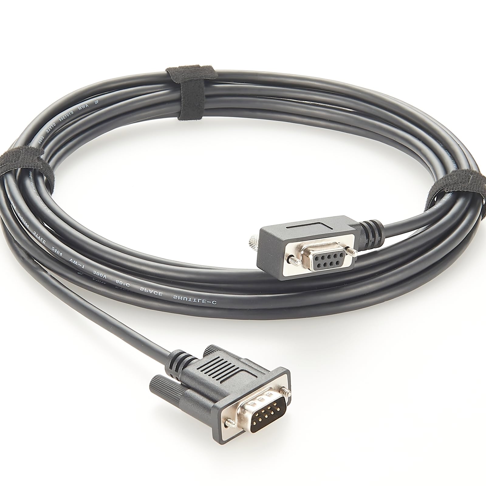 Cavo sottile DB9 ad angolo retto a basso profilo, cavo per porta seriale RS232 DB9, adattatore D-Sub a 9 pin maschio-femmina per comunicazione dati 5m