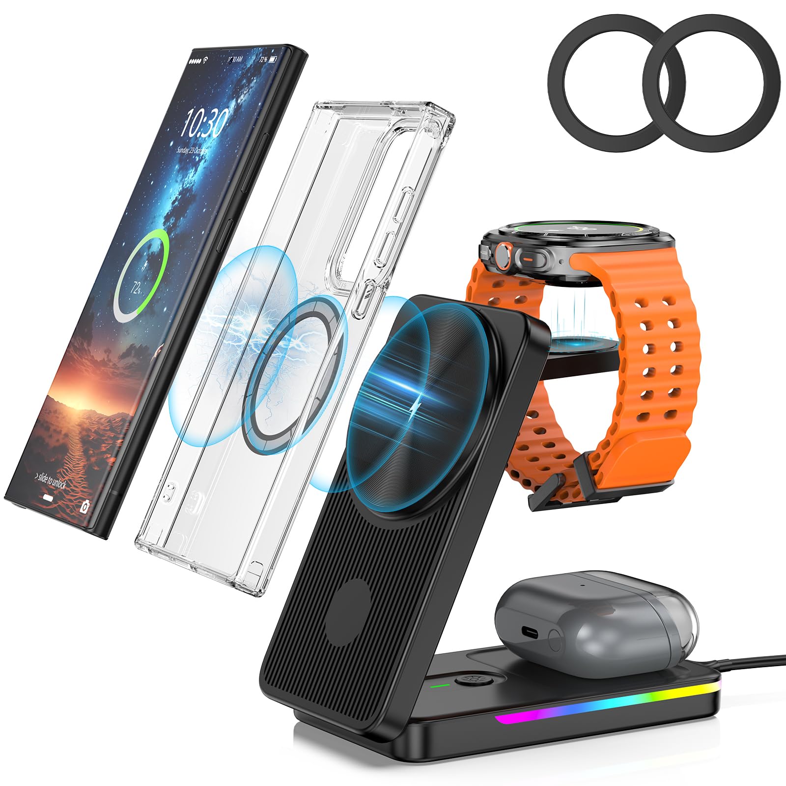 Wireless Charger For Samsung Magsafe Charger Stand Magnetic