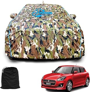 GARREGE® Waterproof Car Body Cover Compatible for Maruti Swift 2018-2025 2026 with Mirror Pocket and Antenna Pocket, Tripl... Price In India