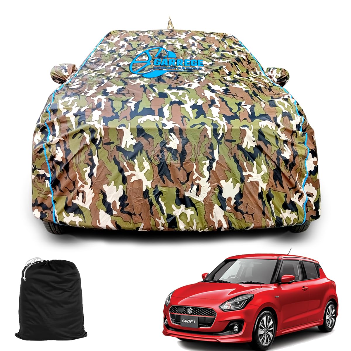 GARREGE® Waterproof Car Body Cover Compatible for Maruti Swift 2018-2025 2026 with Mirror Pocket and Antenna Pocket, Tripl... - Review, Price and Buying Guide