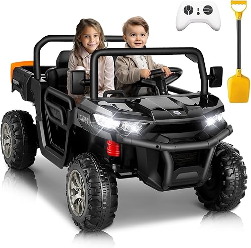 Miniatura 1 de Hikole Juguetes de paseo de 24 V para niños grandes con cama volquete y pala, camión volquete eléctrico para niños y niñas de 3 a 8 años, 3