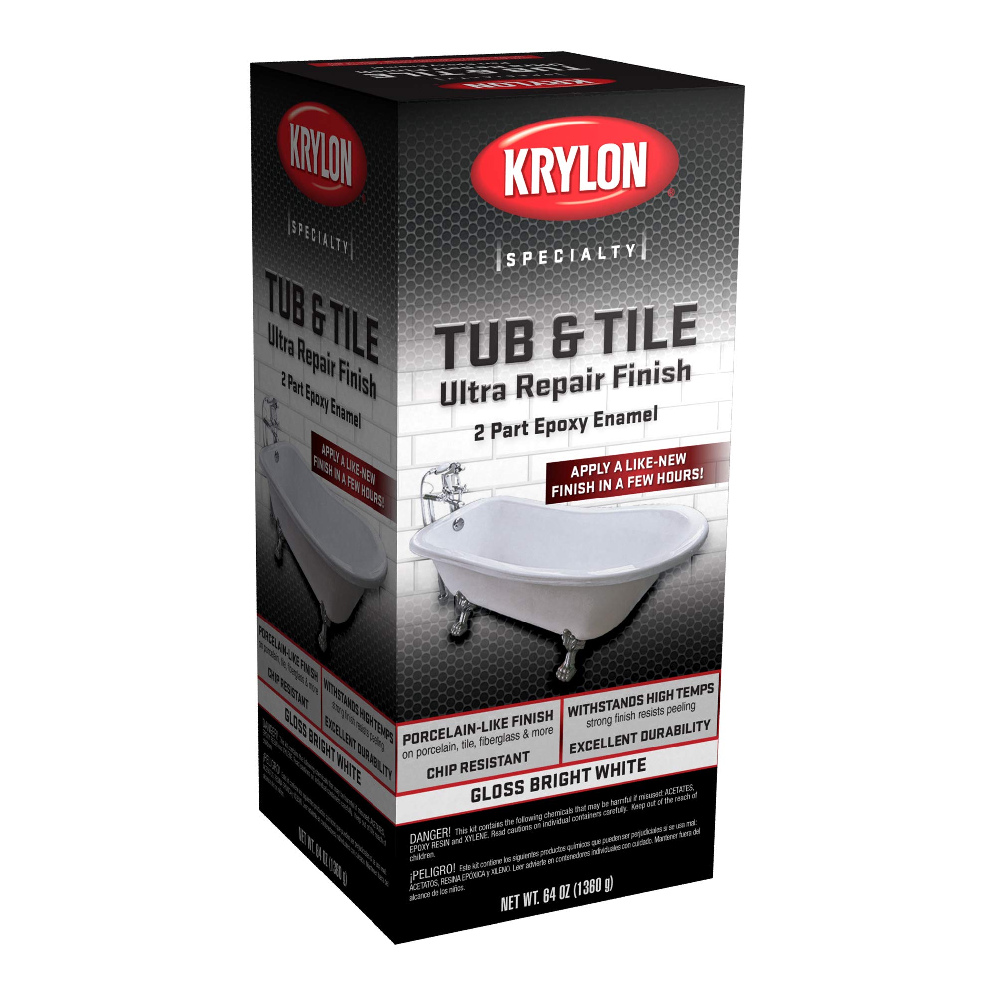 Krylon Tub & Tile Repair Paint Kit - Bright White -1