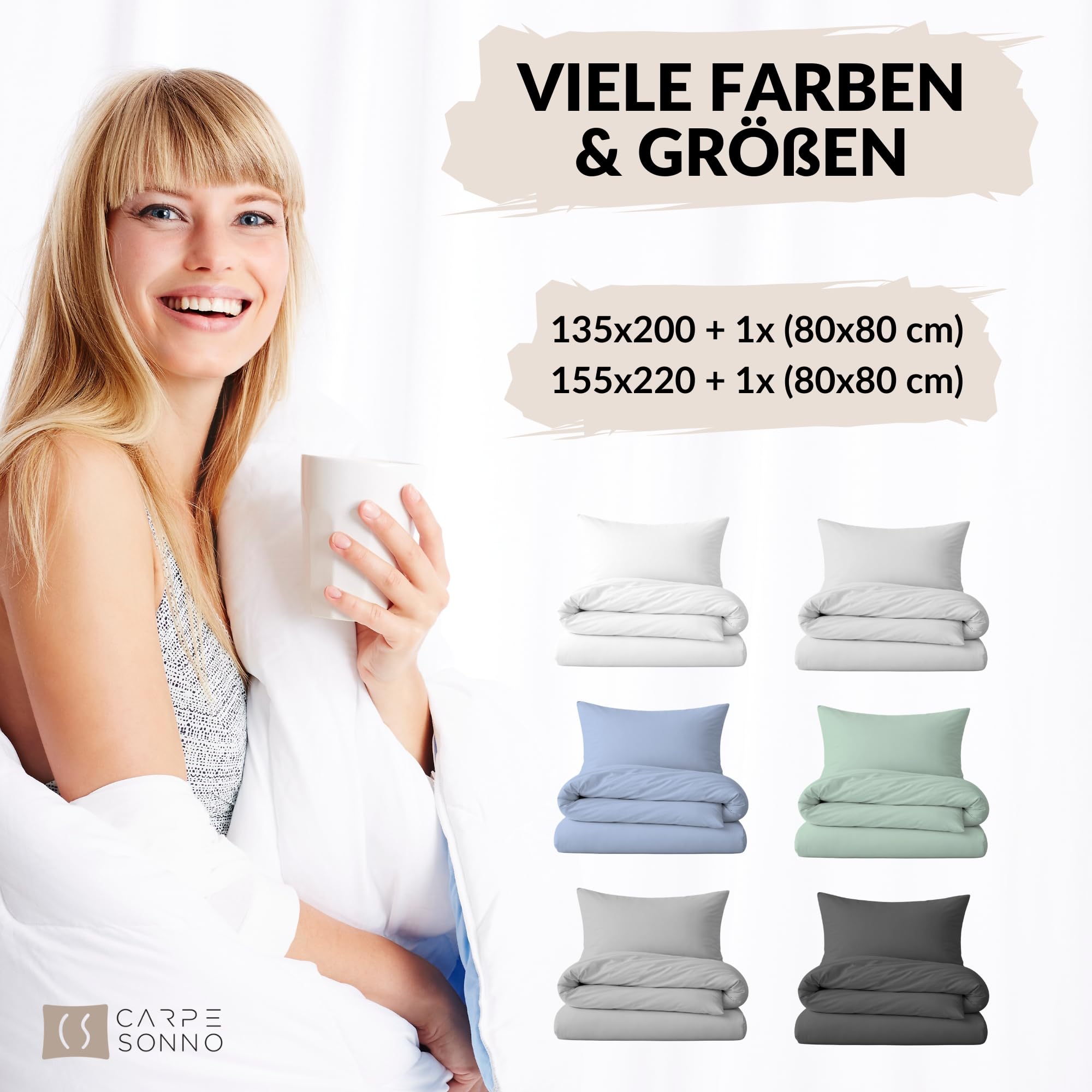 Carpe Sonno Lyocell Bettwäsche 135x200 cm [Tencel™] kühlend – Anthrazit