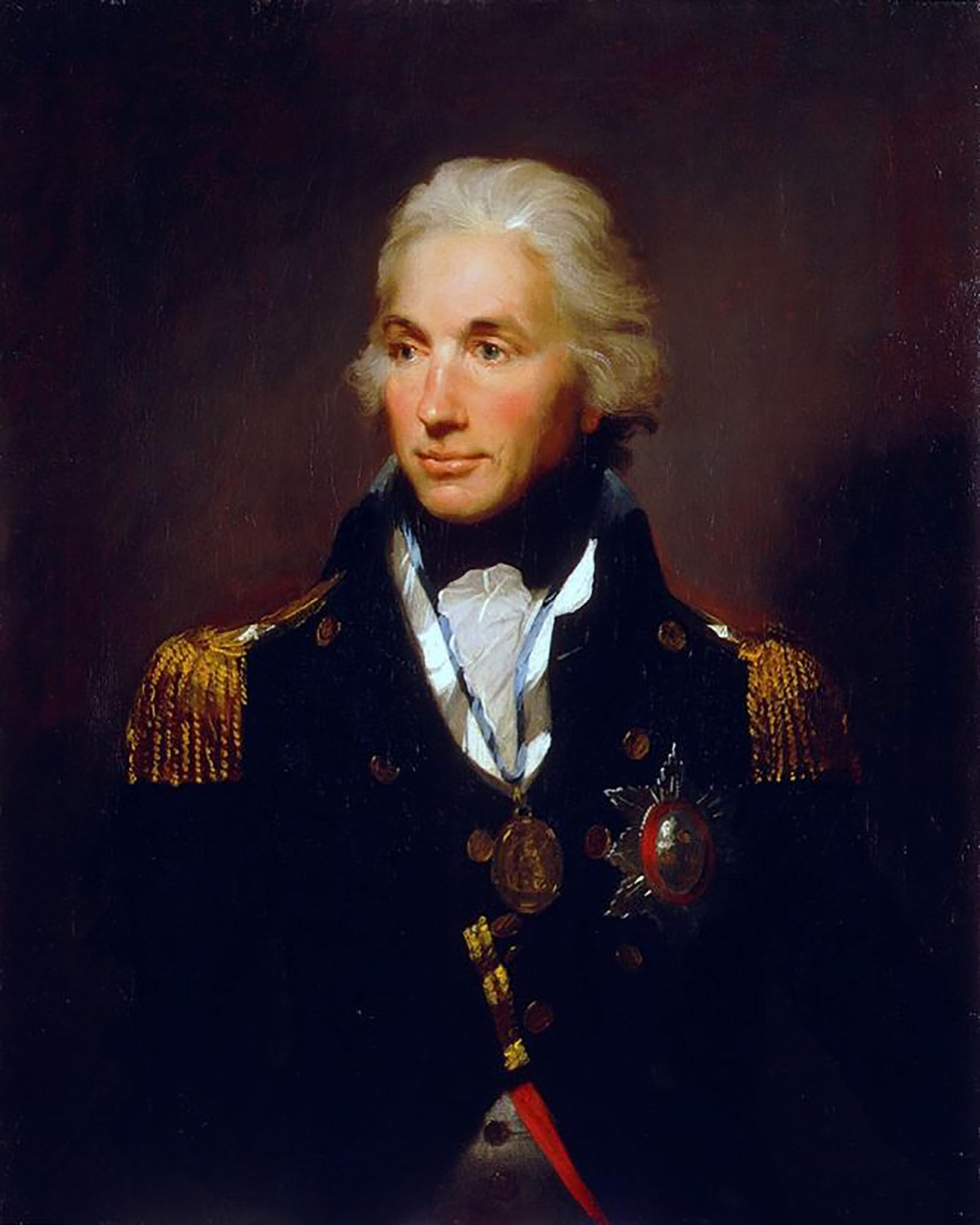 Paint By Numbers for Adults Beginners Kids Landscape Famous Paintings with Frame 40X50CM Painting by Number Rear Admiral Sir Horatio Nelson 1- Lemuel Francis Abbott,B15