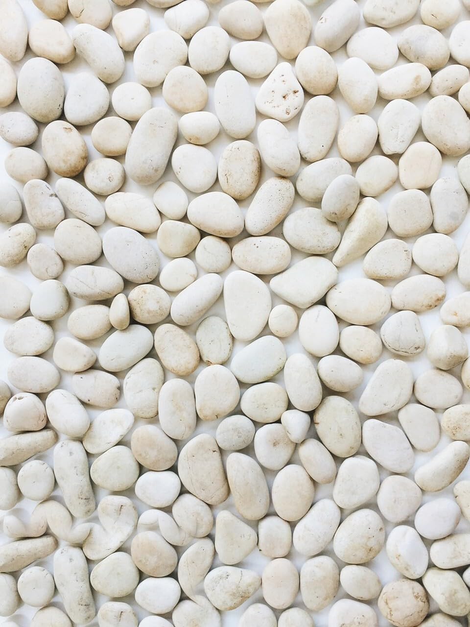 Cream White Cobble Stones Outdoor Rug for Patio Deck Balcony Backyard Porch Garden Pool Camping Non Slip Waterproof Thin Carpet Comfort Easy Clean Washable Reversible Art Deco Low Pile Mats 4x6
