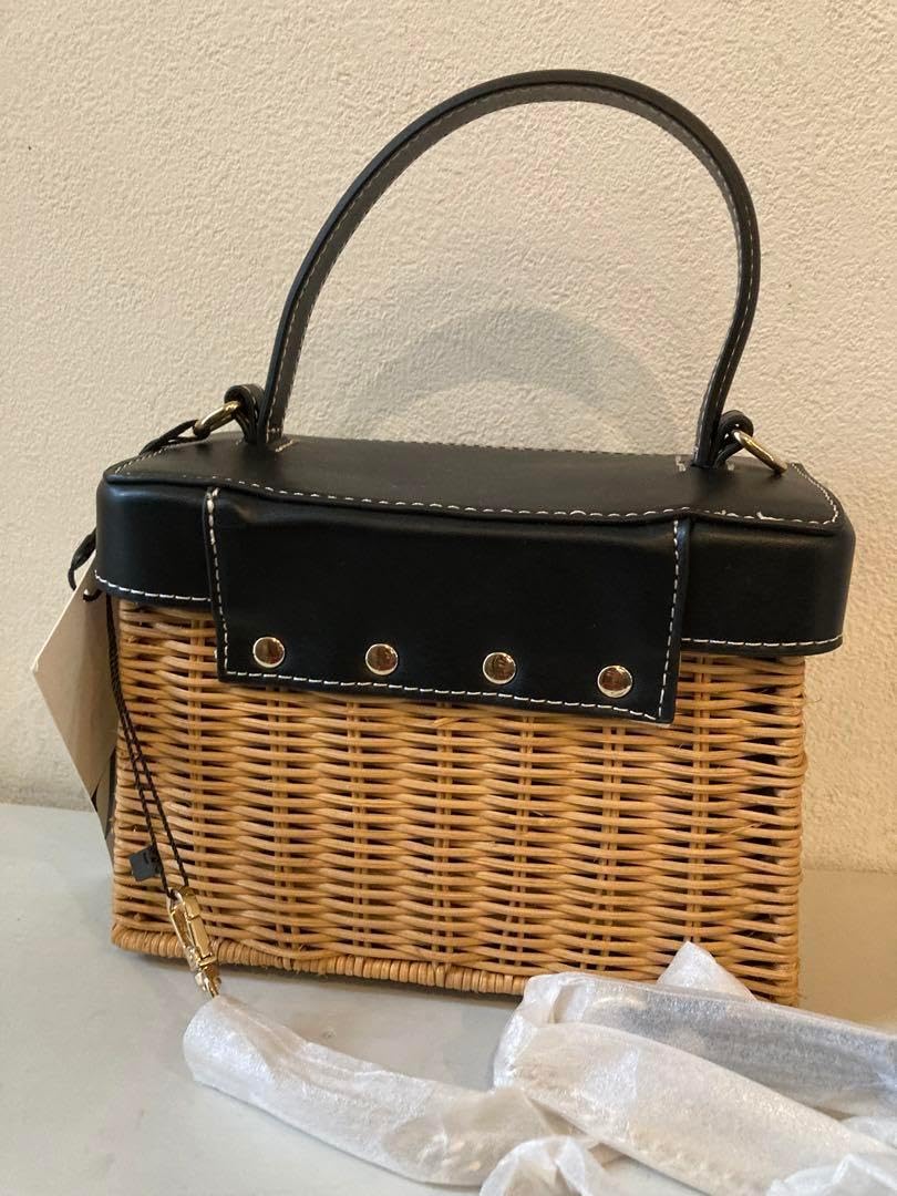 Amazon.co.jp: ZARA ラタンミノディエールケース カゴバック