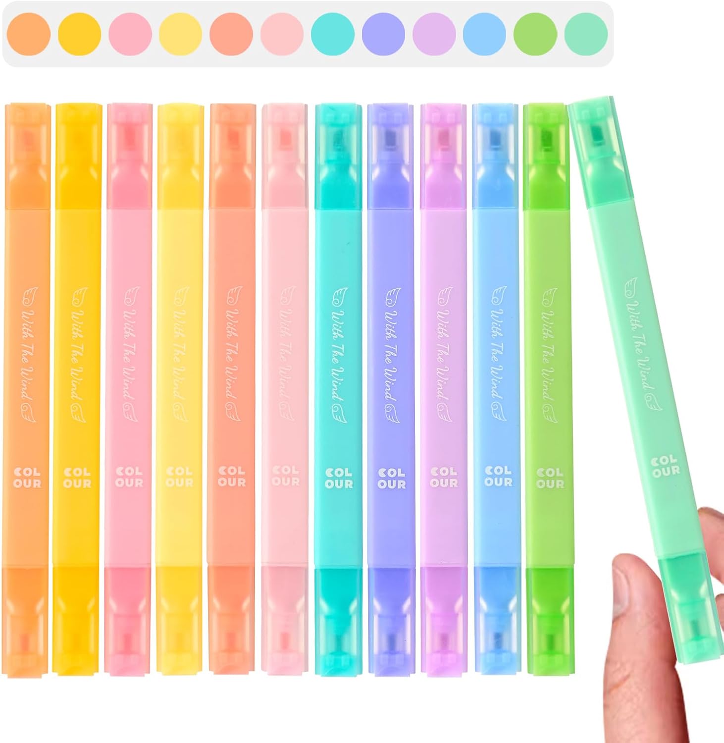 12Pcs Bible Highlighters, Assorted Colors Pens No Bleed, Pastel highlighters Quick Dry, Aesthetic Cute Markers, for Bible Journaling Accessories School Supplies and Office (Macaron)